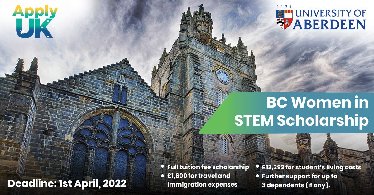 University of Aberdeen – BC Women in STEM Scholarships