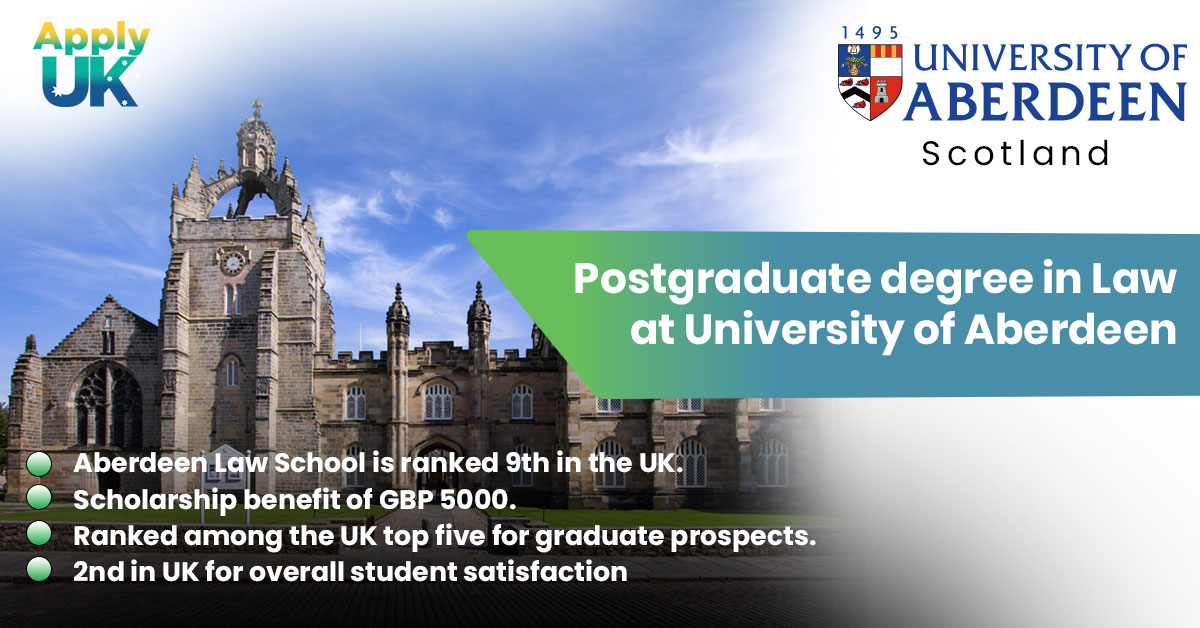 Master's Degree in Law at the University of Aberdeen